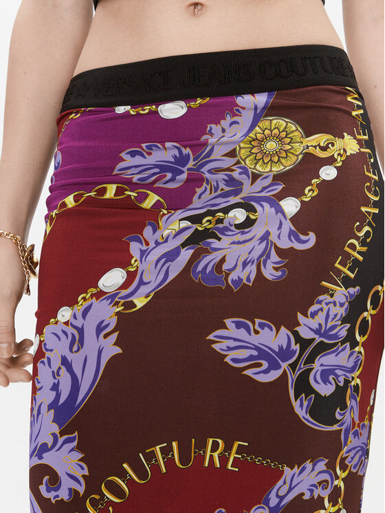 Versace Jeans Couture Versace Jeans Couture Gonna a matita 75HAE8A6 Multicolore Slim Fit