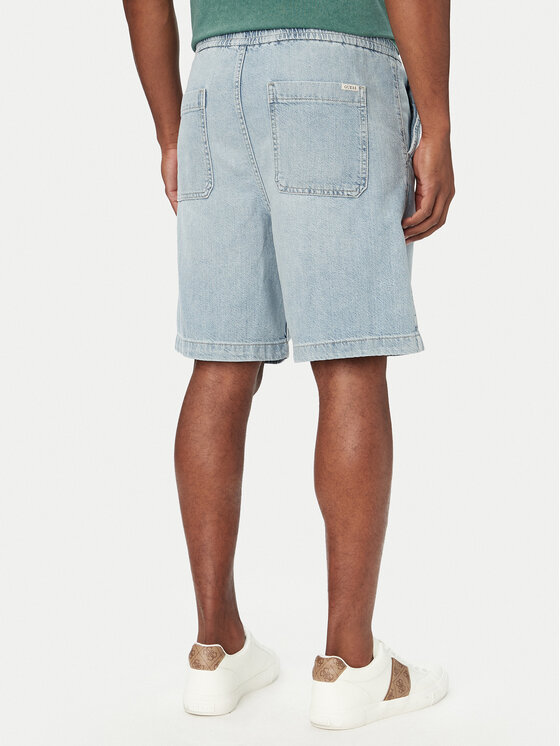Guess Guess Дънкови шорти Carson M6YDVB D1407 Светлосин Relaxed Fit