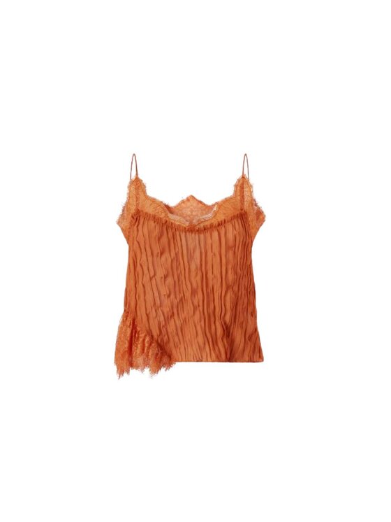 PINKO PINKO Top TOP TIC TAC GEORGETTE Marrone Slim Fit