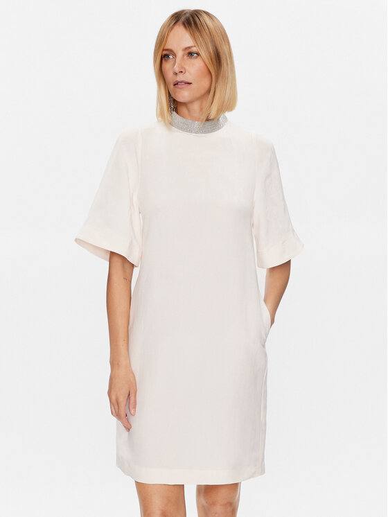 Fabiana Filippi Rochie tip cămașă ABD273B586 Alb Regular Fit