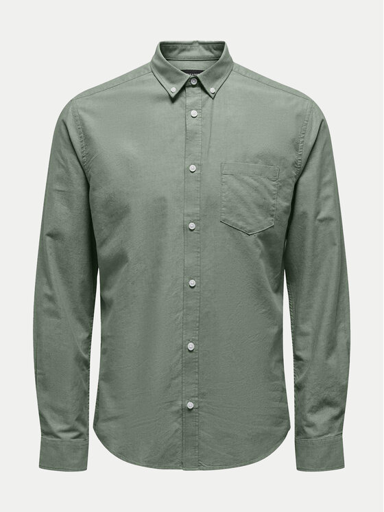 Only & Sons Only & Sons Сорочка Alvaro 22006479 Зелений Slim Fit