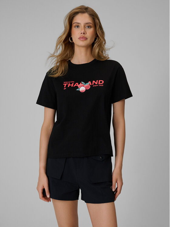 4F 4F T-Shirt T-SHIRT GALLERY Czarny Loose Fit