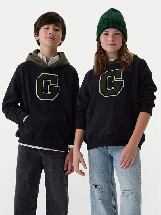 Gap Gap Majica dugih rukava 517824-02 Crna Regular Fit