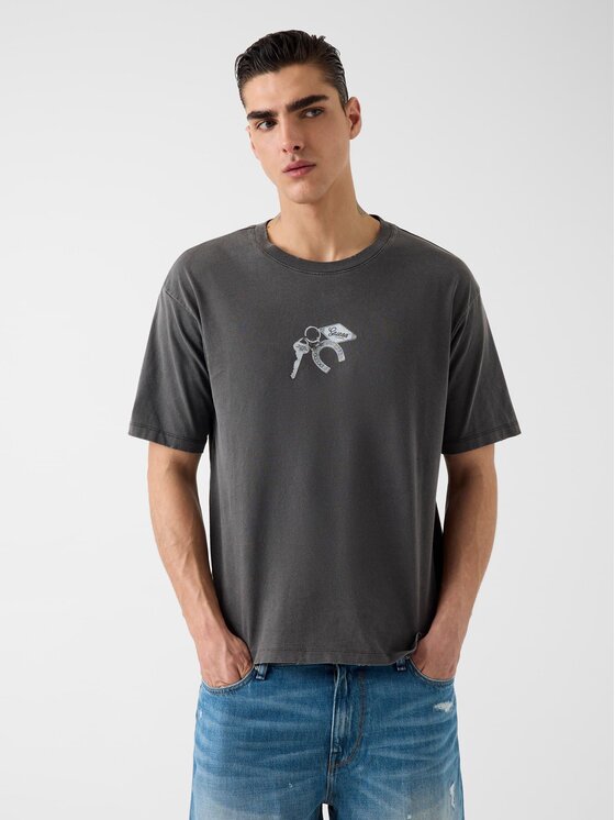 Guess Guess T-Shirt 182434 Šedá Classic Fit