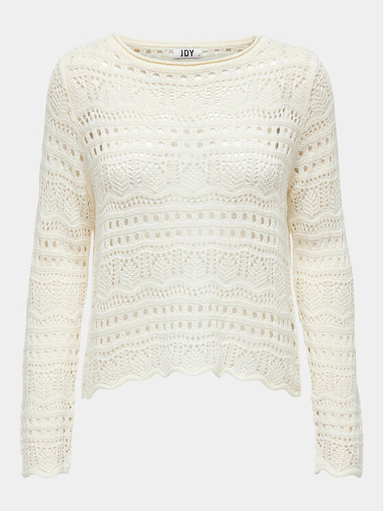 JDY JDY Pulover Sun Lay 15287384 Écru Regular Fit