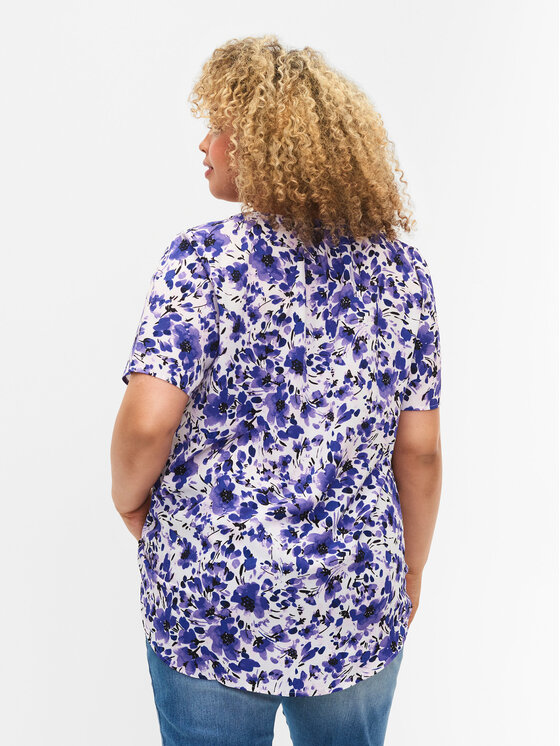 Zizzi Zizzi Μπλουζάκι CA02310O Μωβ Regular Fit