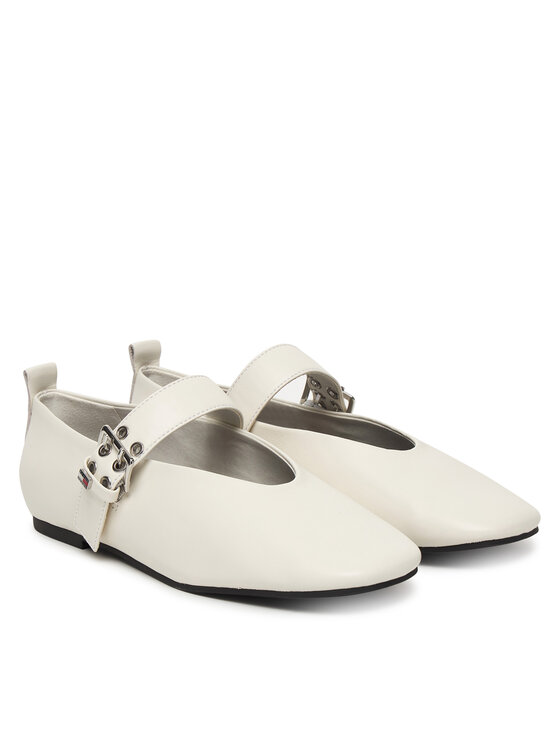 Tommy Jeans Tommy Jeans Baleríny Tjw Ballerina Buckle EN0EN03019 Biela