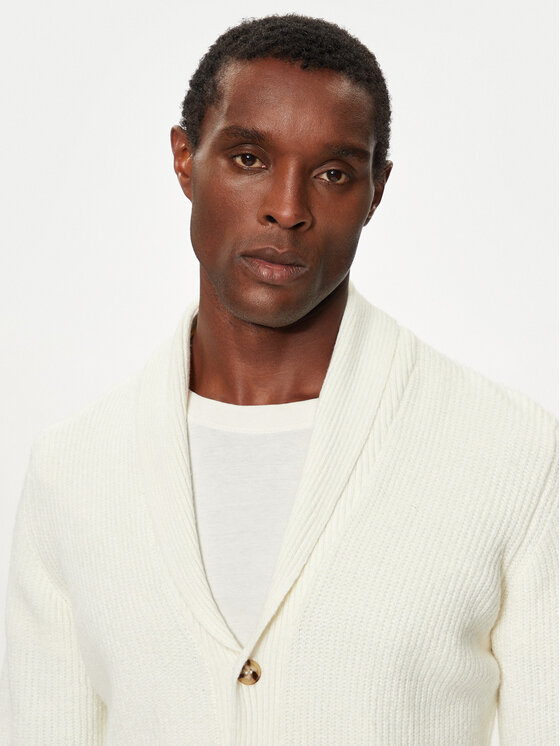 Lindbergh Lindbergh Strickjacke 30-804059B Weiß Relaxed Fit