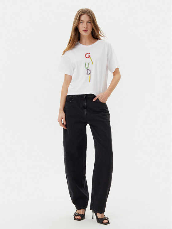 Gaudi Gaudi T-Shirt 511BD64027 Λευκό Regular Fit