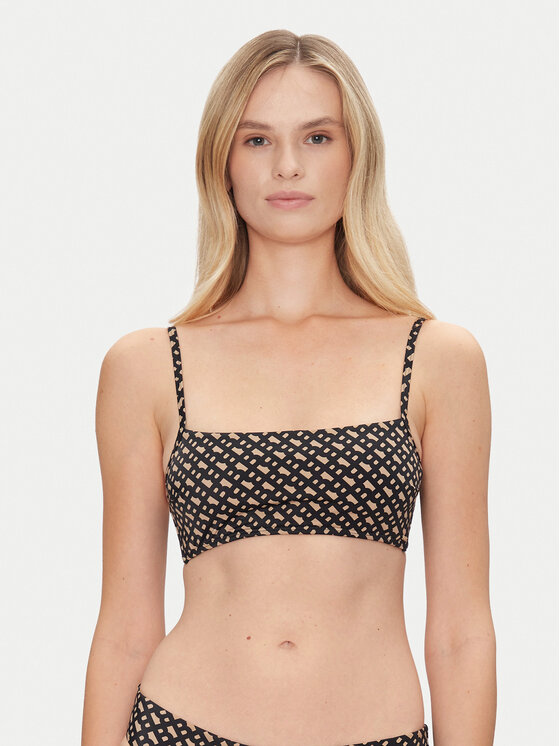 BOSS BOSS Vrchní část bikin Bb Monogram 50535267 Černá Regular Fit