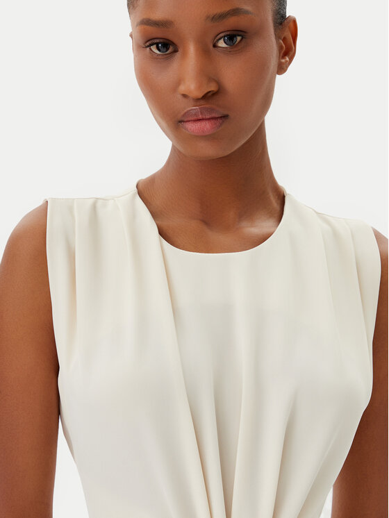 Haveone Haveone Rochie de seară AFS-N029 Écru Regular Fit