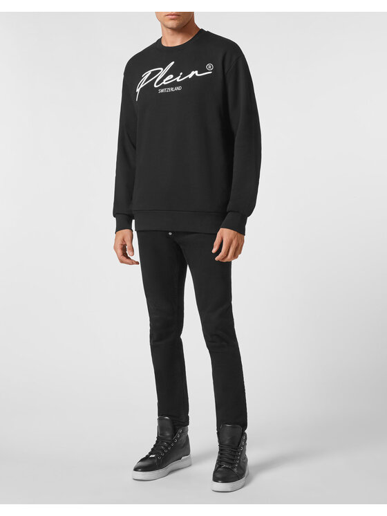 PHILIPP PLEIN PHILIPP PLEIN Bluza 5003 Czarny Regular Fit