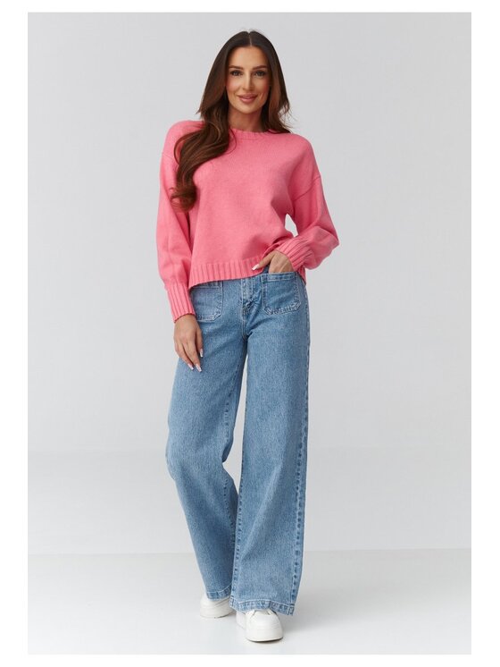 Makadamia Makadamia Sweter C43 Pomarańczowy Loose Fit