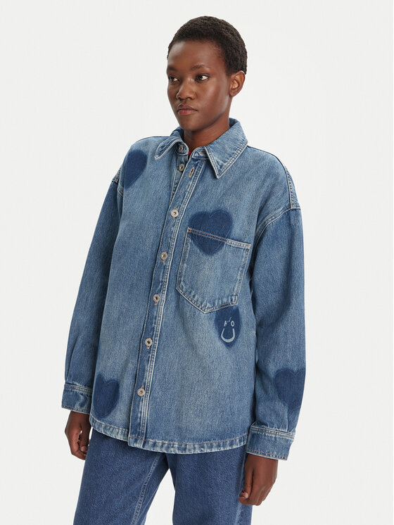 HUGO HUGO Farmering Garesa_2_B 50544492 Kék Relaxed Fit