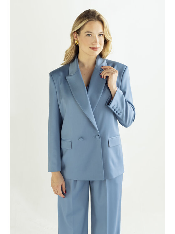 Justyna Ołtarzewska Justyna Ołtarzewska Marynarka Marynarka Kind of Blue Niebieski Oversize