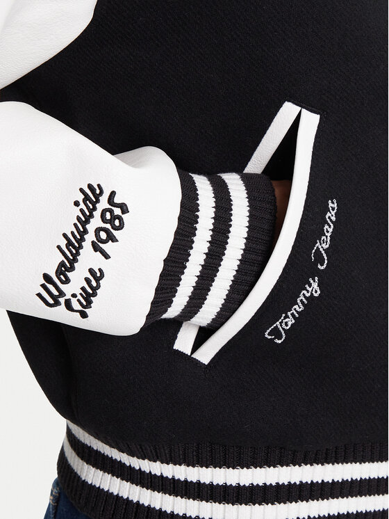 Tommy Jeans Tommy Jeans Μπόμπερ μπουφάν Varsity DW0DW21628 Μαύρο Regular Fit