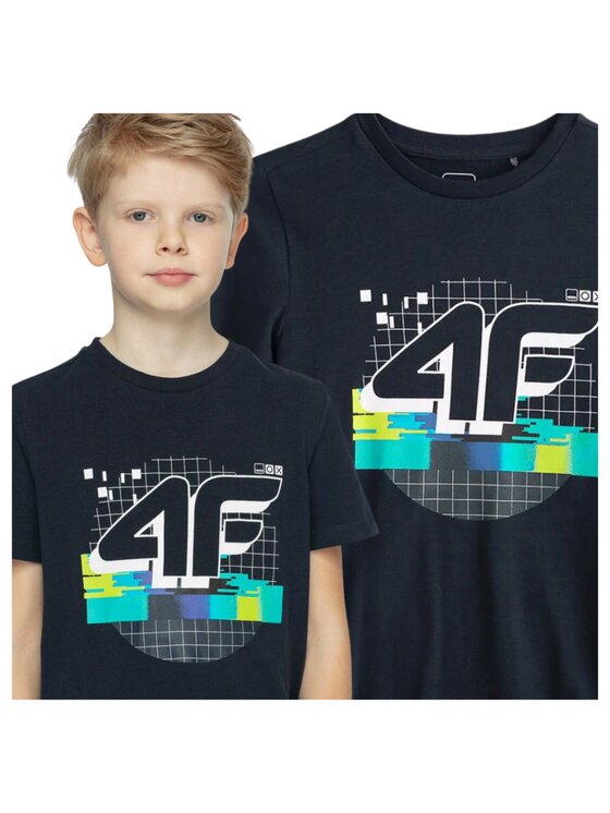 4F 4F T-Shirt 4FJWSS26TTSHM4233-20S Černá Regular Fit