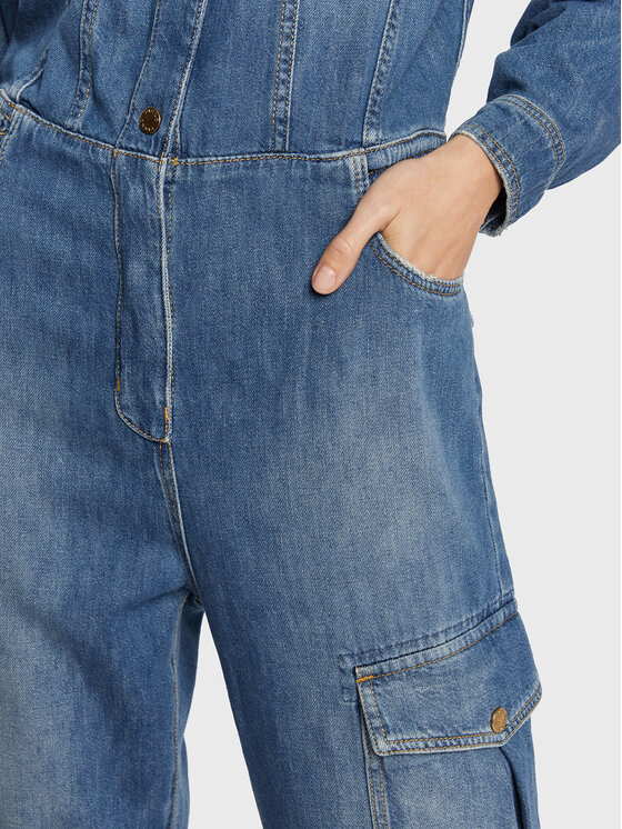 PINKO Pinko Salopetă Zirlo 1J111J A0C5 Albastru Regular Fit
