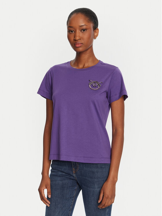 PINKO PINKO T-särk Quentin 103320 A2RN Lilla Regular Fit