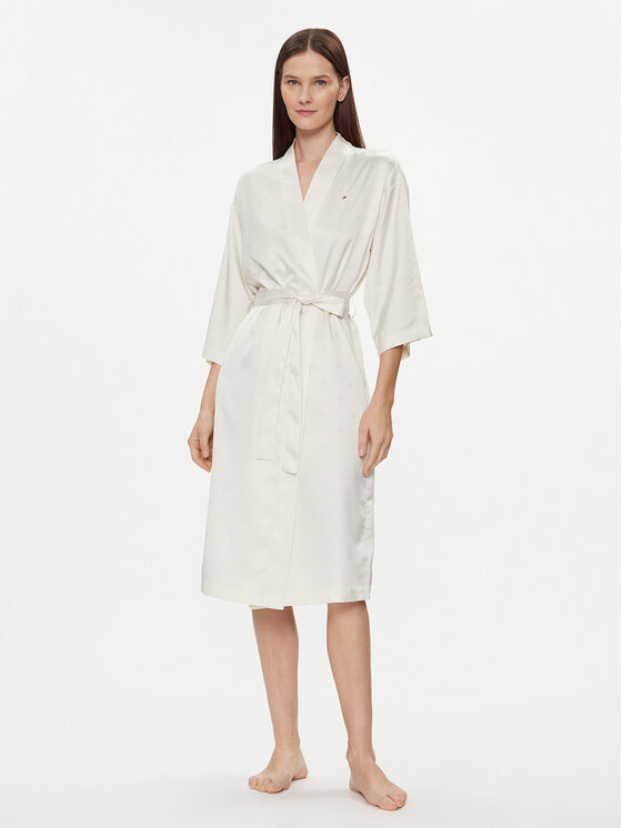Bademantel Tommy Hilfiger, Größe L Ekru UW0UW05204