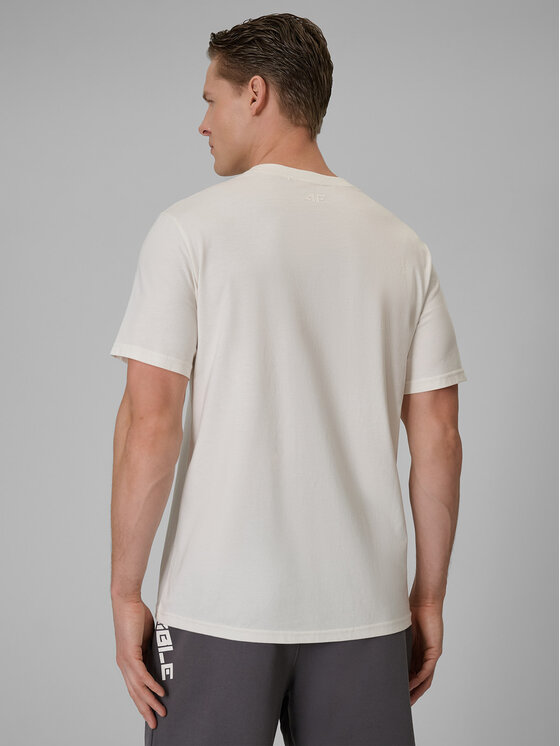 4F 4F T-Shirt BRAND CODE Kremowy Regular Fit