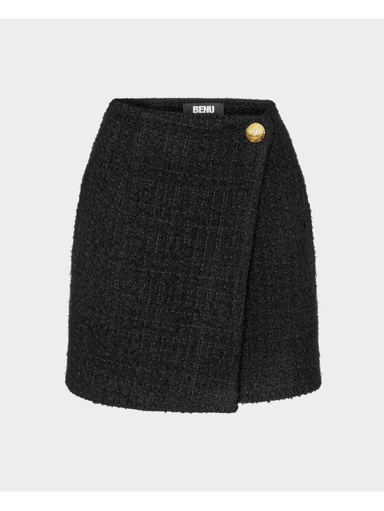 BENU BENU Spódnica mini Spódnica Czarny Straight Fit