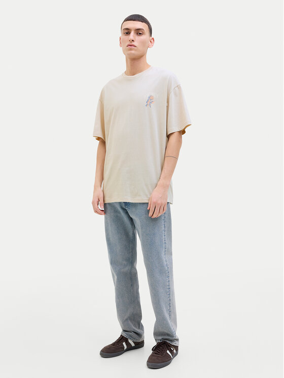 Jack&Jones Jack&Jones Majica Charge 12269384 Bež Relaxed Fit