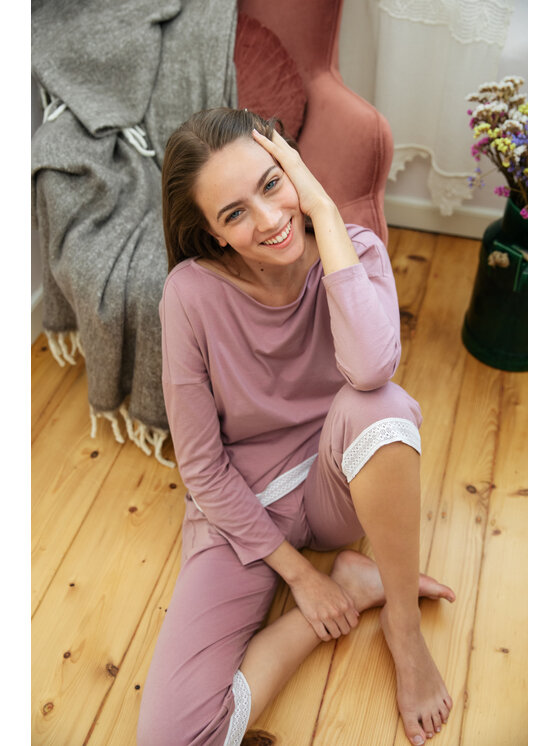 LaLupa LaLupa Piżama LA142 Fioletowy Comfort Fit