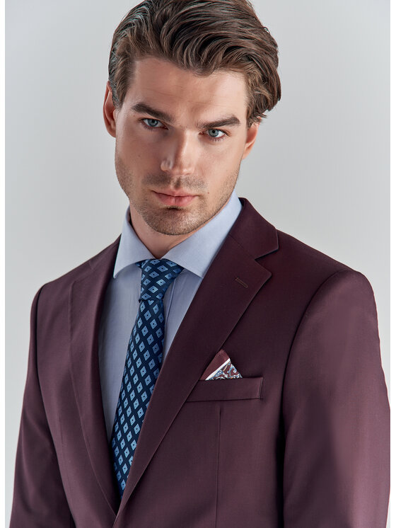Pako Lorente Pako Lorente Marynarka P22SF-3G-016 Bordowy Slim Fit