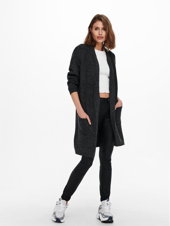 ONLY ONLY Pletena jopica 15179815 Siva Regular Fit