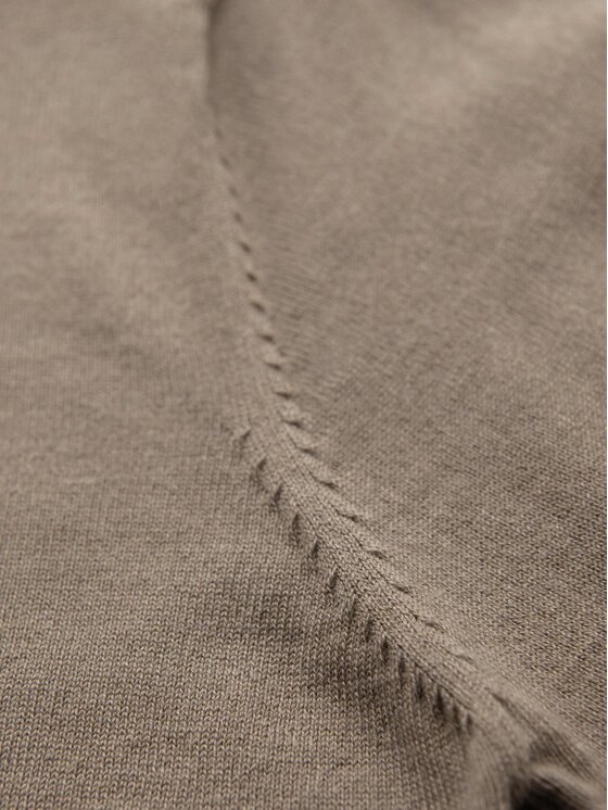 Ombre Ombre Sweter OM-SWBS-0106 Beżowy Regular Fit