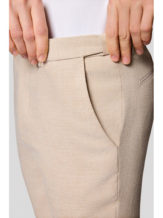Lancerto Lancerto Spodnie materiałowe Carmine SP131125000004 Beżowy Slim Fit