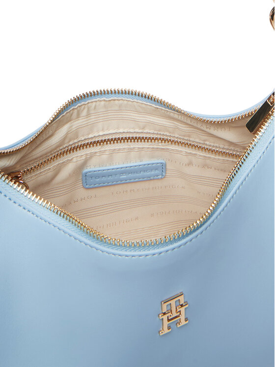 Tommy Hilfiger Tommy Hilfiger Kabelka Th Essential Shoulder Bag AW0AW18373 Svetlo modrá
