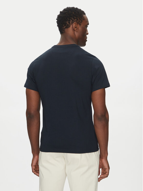 Barbour Barbour Tričko Essential Sports MTS0331NY91 Tmavomodrá Tailored Fit