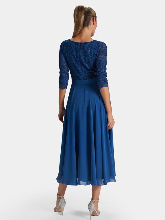Swing Swing Kokteiļkleita 5AE01600 Zils Regular Fit