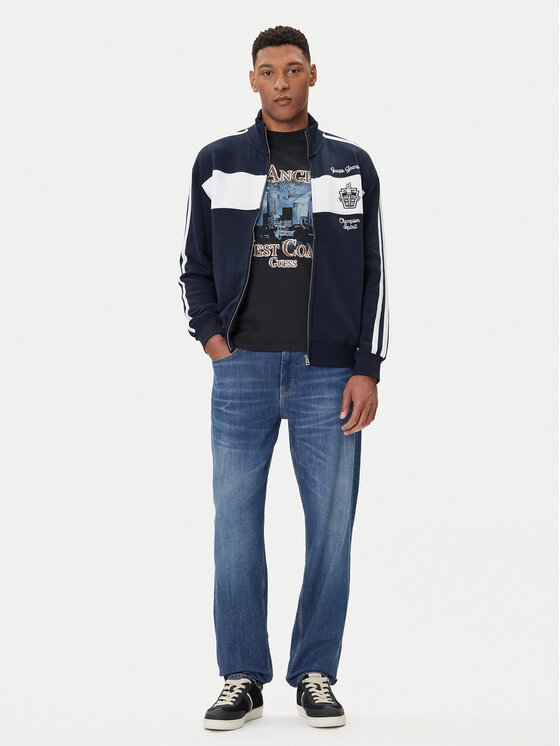 Guess Jeans Guess Jeans Суитшърт M5YQ17 KCPR1 Тъмносин Regular Fit