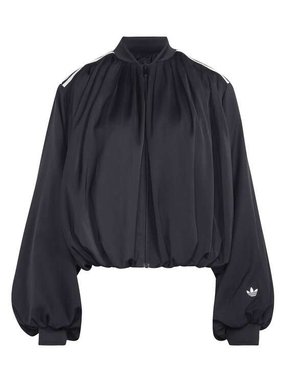 adidas adidas Світшот Satin Pleated Track Top LG4081 Чорний Relaxed Fit