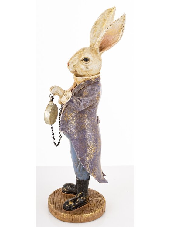 MIAhome MIAhome Figurka królik 30x10x10 cm KOMIZO z zegarkiem Kolorowy