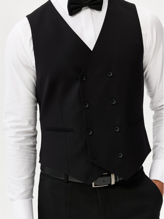 Evenemen Evenemen Kamizelka garniturowa Boston Czarny Slim Fit