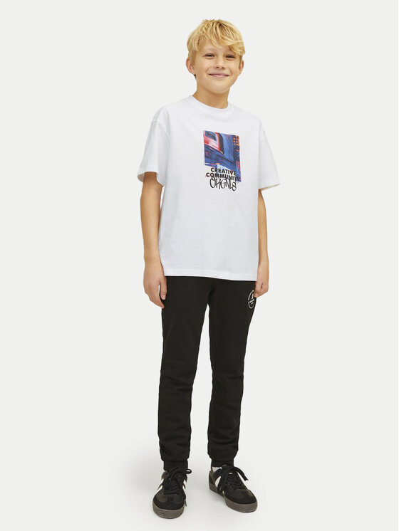 Jack&Jones Junior Jack&Jones Junior Majica Bushwick Blur 12263146 Bela Relaxed Fit