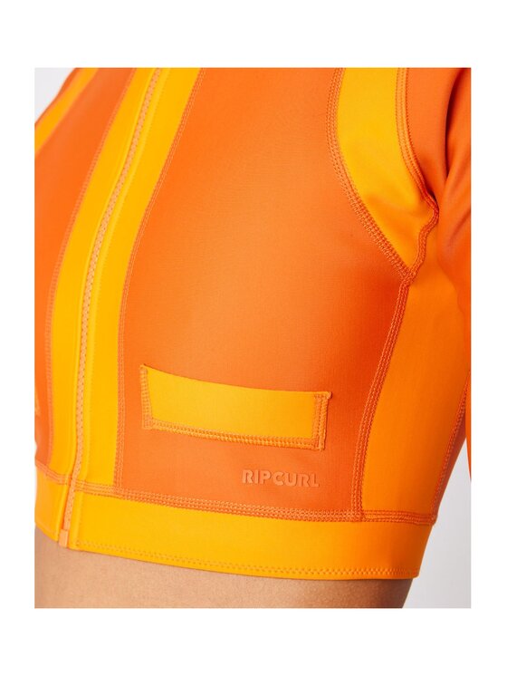 Rip Curl Rip Curl Góra od bikini Mirage Coco Ls Crop Top Zipped Pomarańczowy