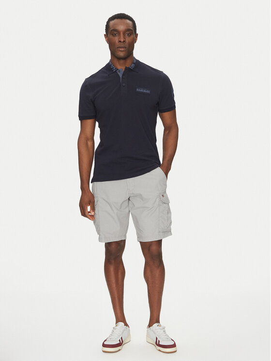 Napapijri Napapijri Tricou polo E-Amundsen NP0A4IN9 Bleumarin Regular Fit