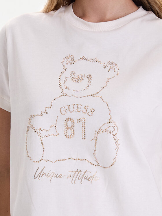 Guess Guess T-Shirt V5BI16 K8FQ4 Bílá Regular Fit