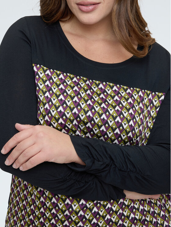 Fiorella Rubino Fiorella Rubino Bluzka G0ADL009160N0V9 Czarny Regular Fit