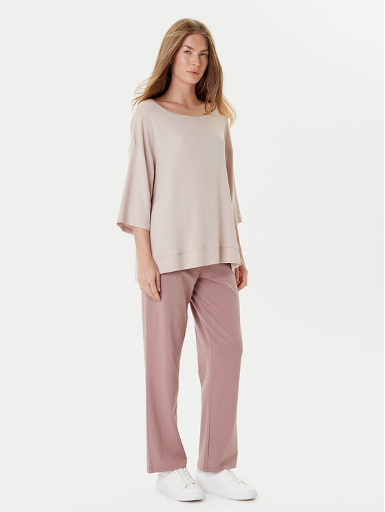 BOSS BOSS Bluzka Ottoman 50540029 Beżowy Relaxed Fit