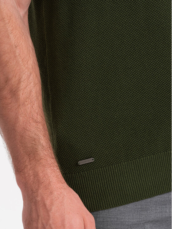 Ombre Ombre Polokošile OM-POSS-0117 Zelená Regular Fit