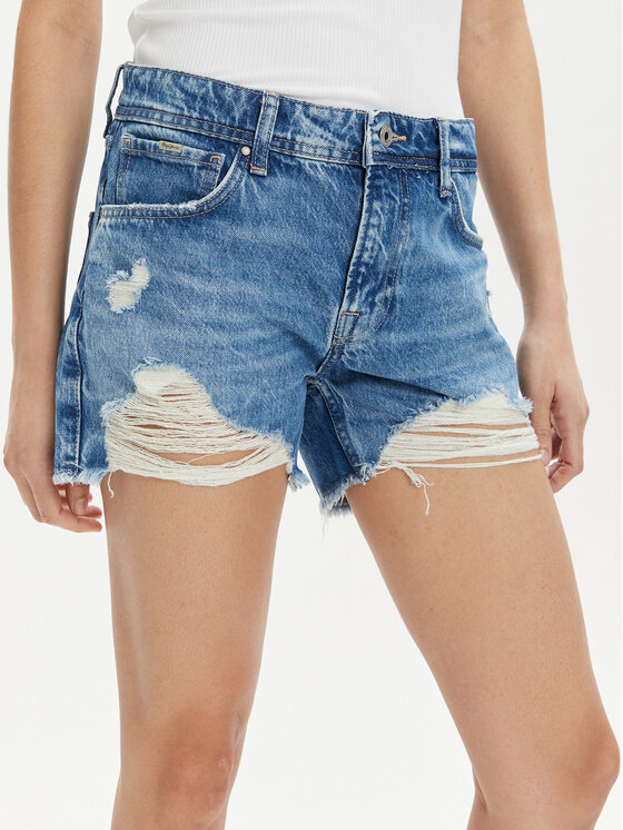 Női Farmer rövidnadrág Pepe Jeans, Méret: 27, Kék, Relaxed Short Mw PL801110RH4