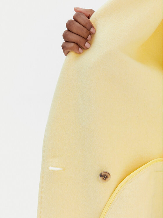 ViCOLO ViCOLO Cappotto di lana TF0003 Giallo Regular Fit