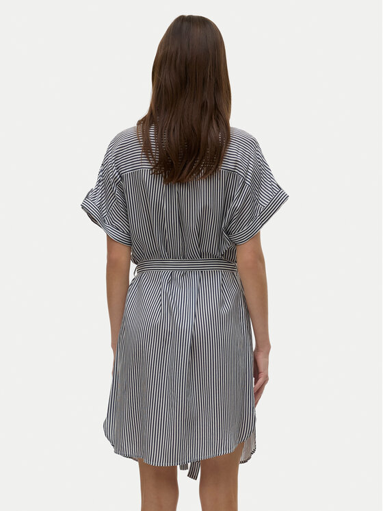 Vero Moda Vero Moda Košilové šaty Bumpy 10325828 Tmavomodrá Loose Fit