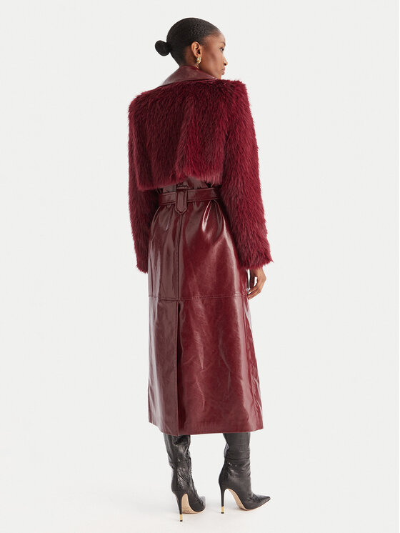 Babylon Babylon Dirbtinės odos striukė S00772 Vyšninė Regular Fit